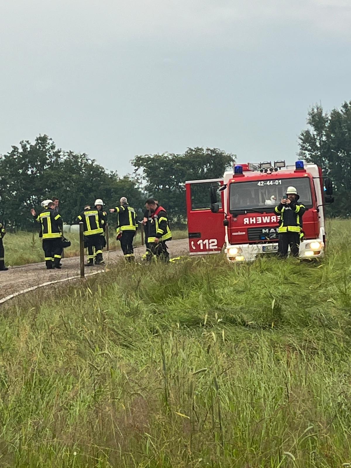 Beschädigtes Gebäude nach Blitzeinschlag