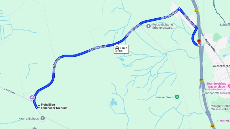 Übersichtskarte der Route